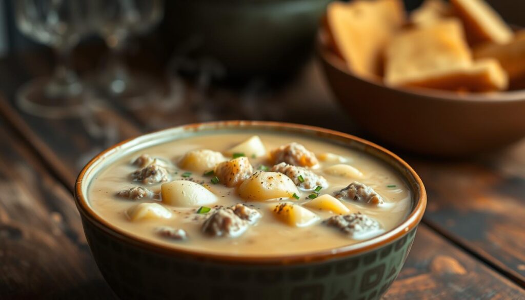 Creamy Potato & Hamburger Soup